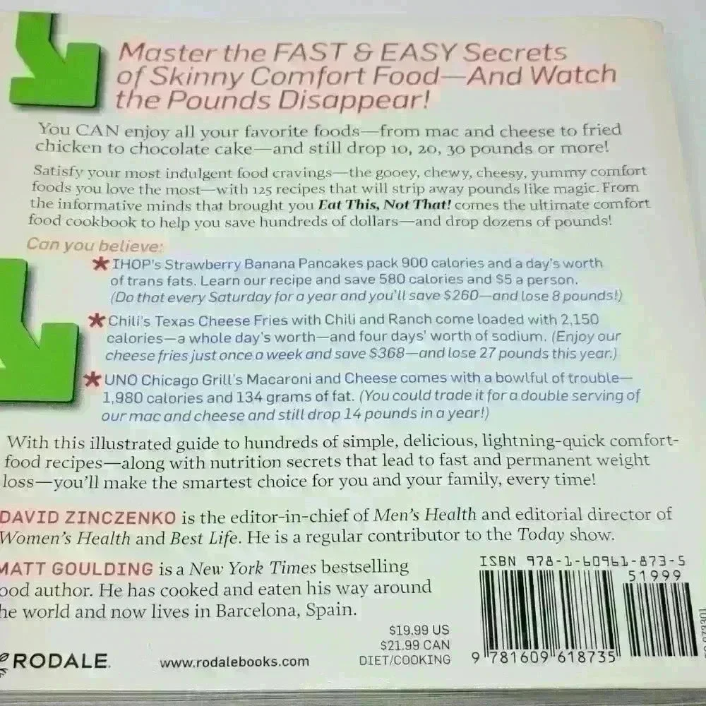 Cook This, Not That Skinny Comfort Foods Book